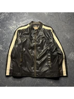 Vintage Y2K Arizona Faux Leather Moto Jacket